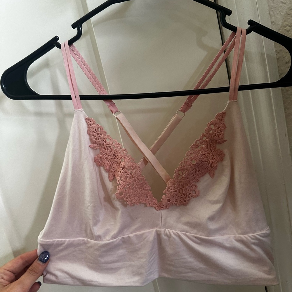 Aerie Soft Pink Sunnie Bralette